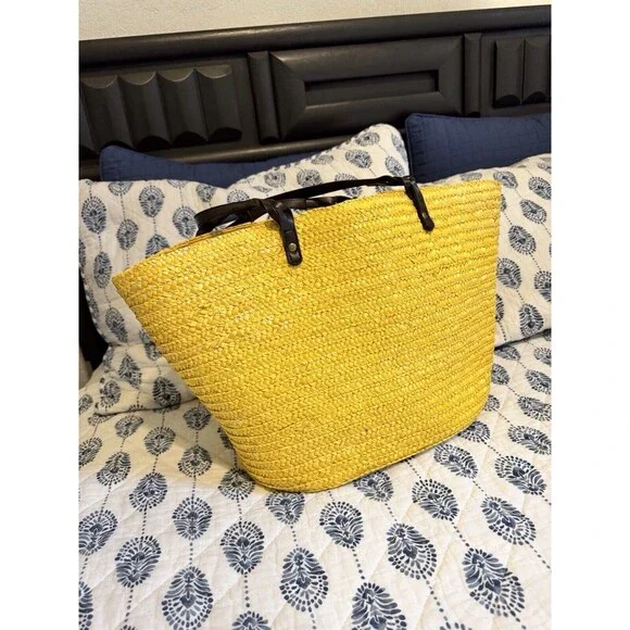 Large Everyday Straw Woven Summer Tote Bag Beach Fashion Handbag Shoulder Purse - Picture 1 of 4